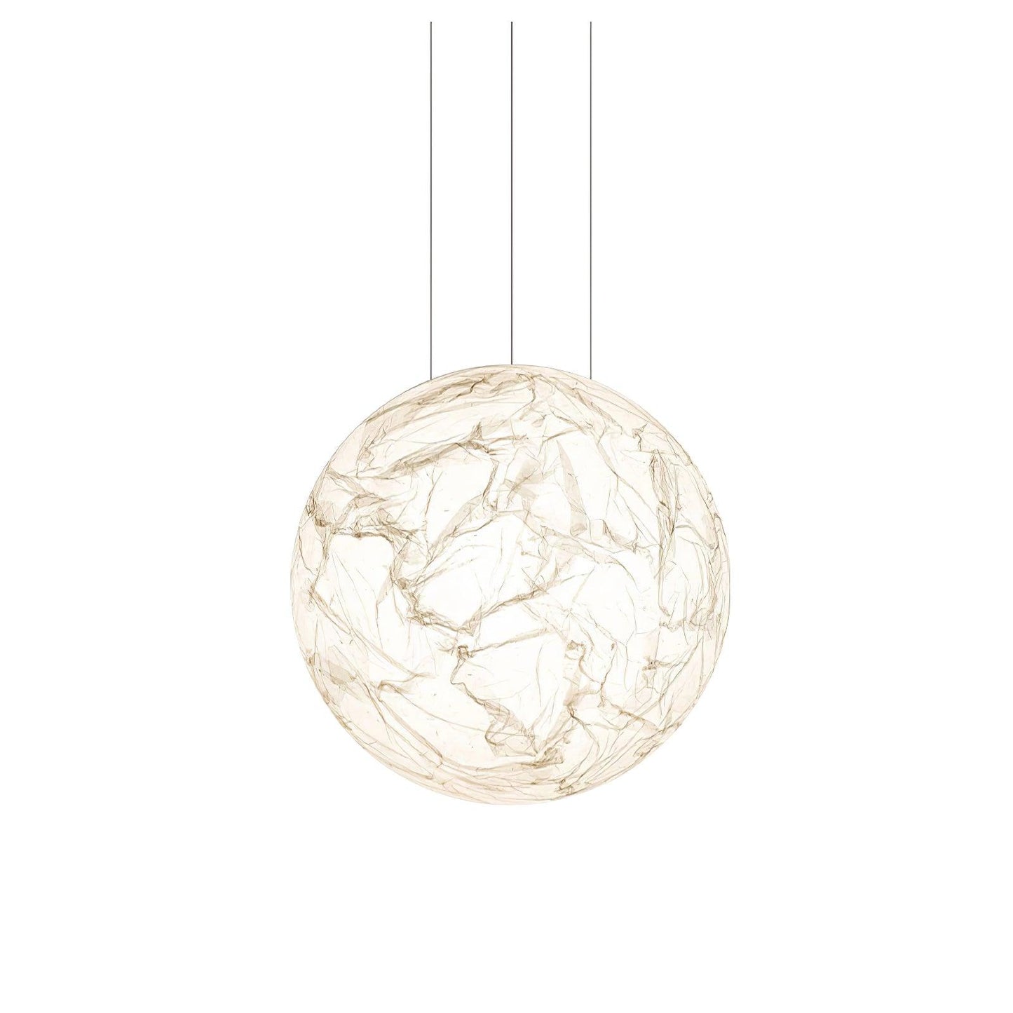 Moon Silk Pendant Lamp E26/E27 | Modern Silk & Acrylic Hanging Light | Adjustable Ceiling Fixture for Bedroom & Dining Room