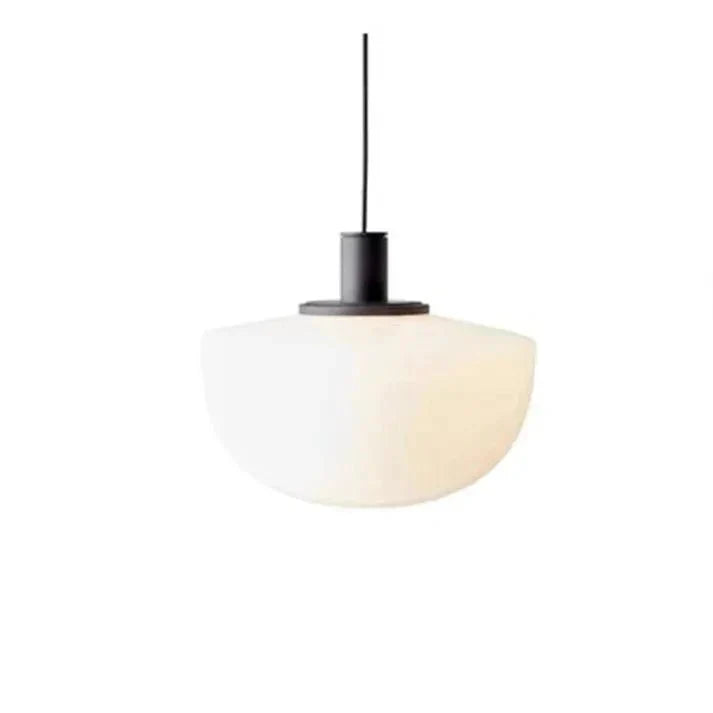 Modern Globe Glass Pendant Lamp Minimalist Design | E27 Ceiling Light Fixture | Metal Frame | Adjustable Hanging | 22–35cm