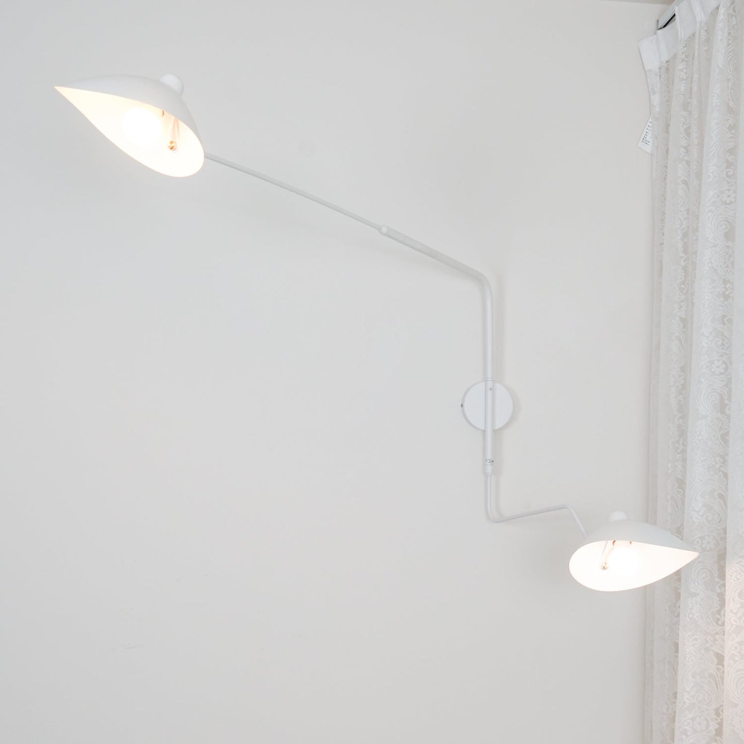 Serge Mouille Inspired Wall Lamp | Adjustable Arm Wall Light | E26/E27 Modern Sculptural Lighting | Indoor Designer Fixture