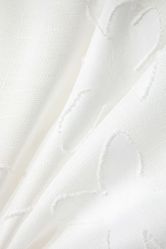 Floral Texture Braided Tie Back Slip Maxi Dress 