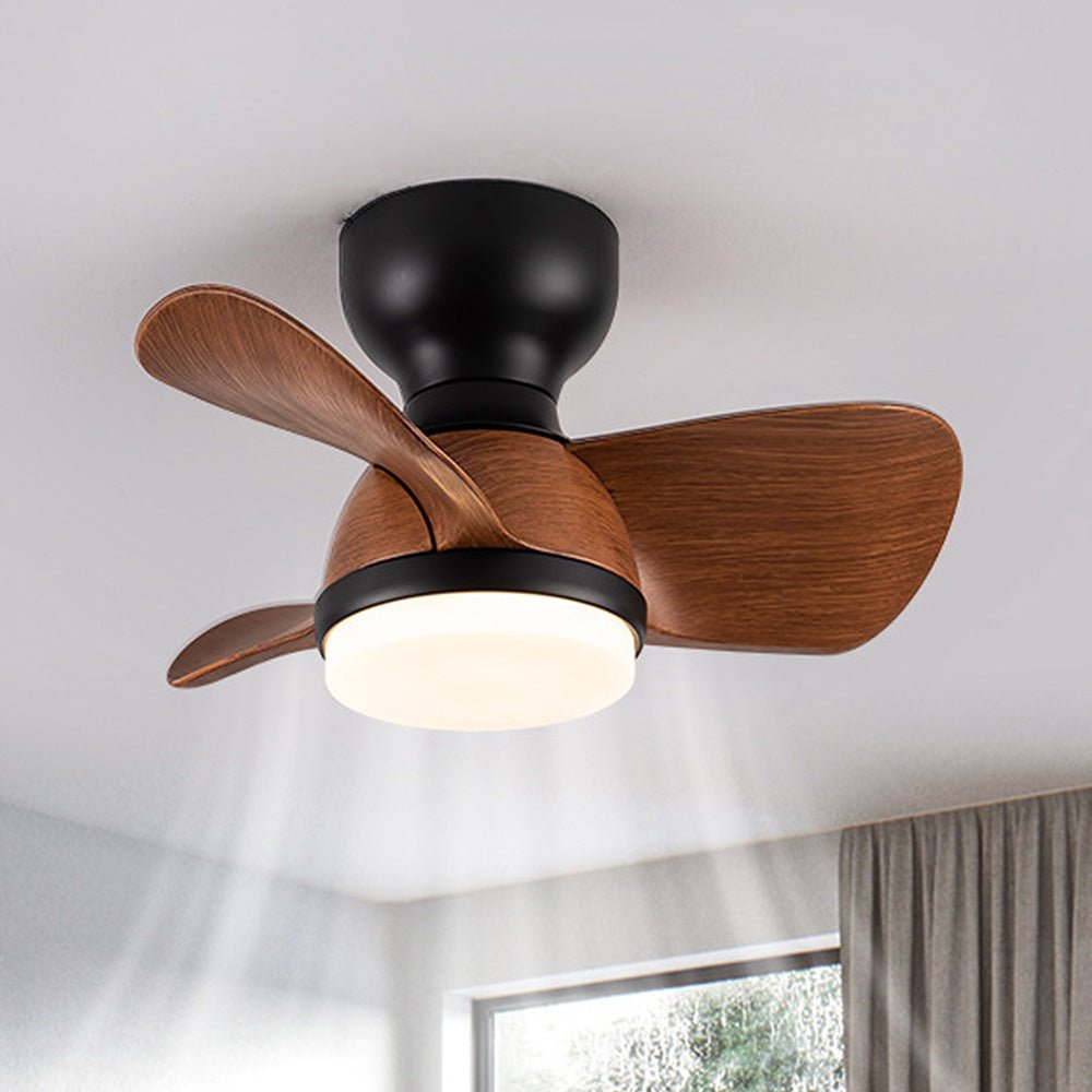 Ceiling Fan with LED Light for Bedroom | Modern Wooden Style Fan Light | 3 Color Temperature | Remote Control | 22" (54cm)
