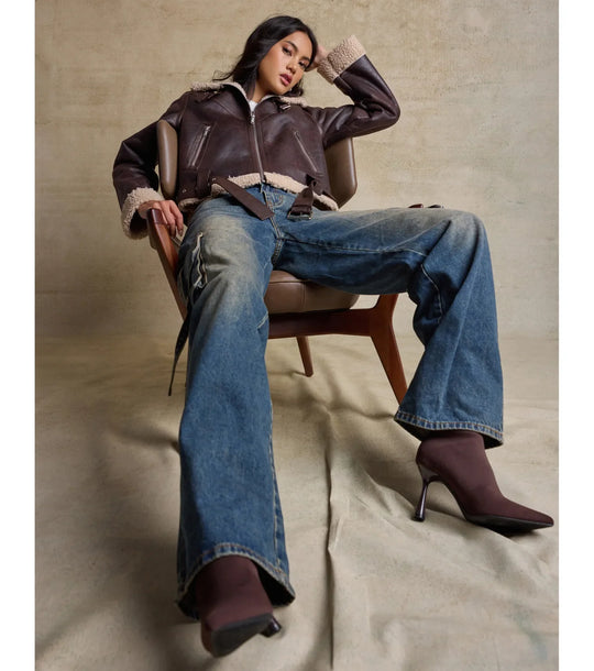 Trendsetter High Waist Wide Leg Cargo Jeans