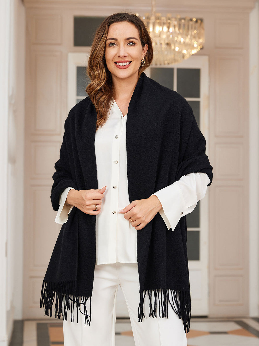 Women's Winter Scarf with Fringe | Ideal for the Cold Season