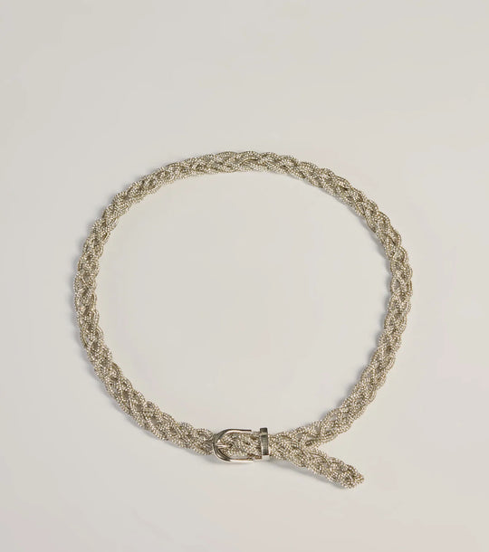 Definition of Glam Rhinestone Braided Belt