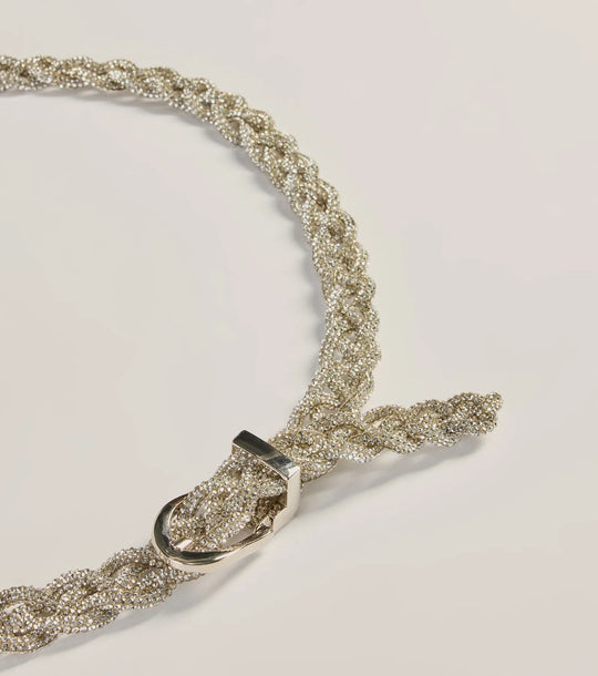 Definition of Glam Rhinestone Braided Belt