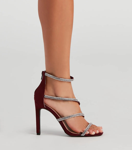 Rhinestone Embellished Stiletto Heels