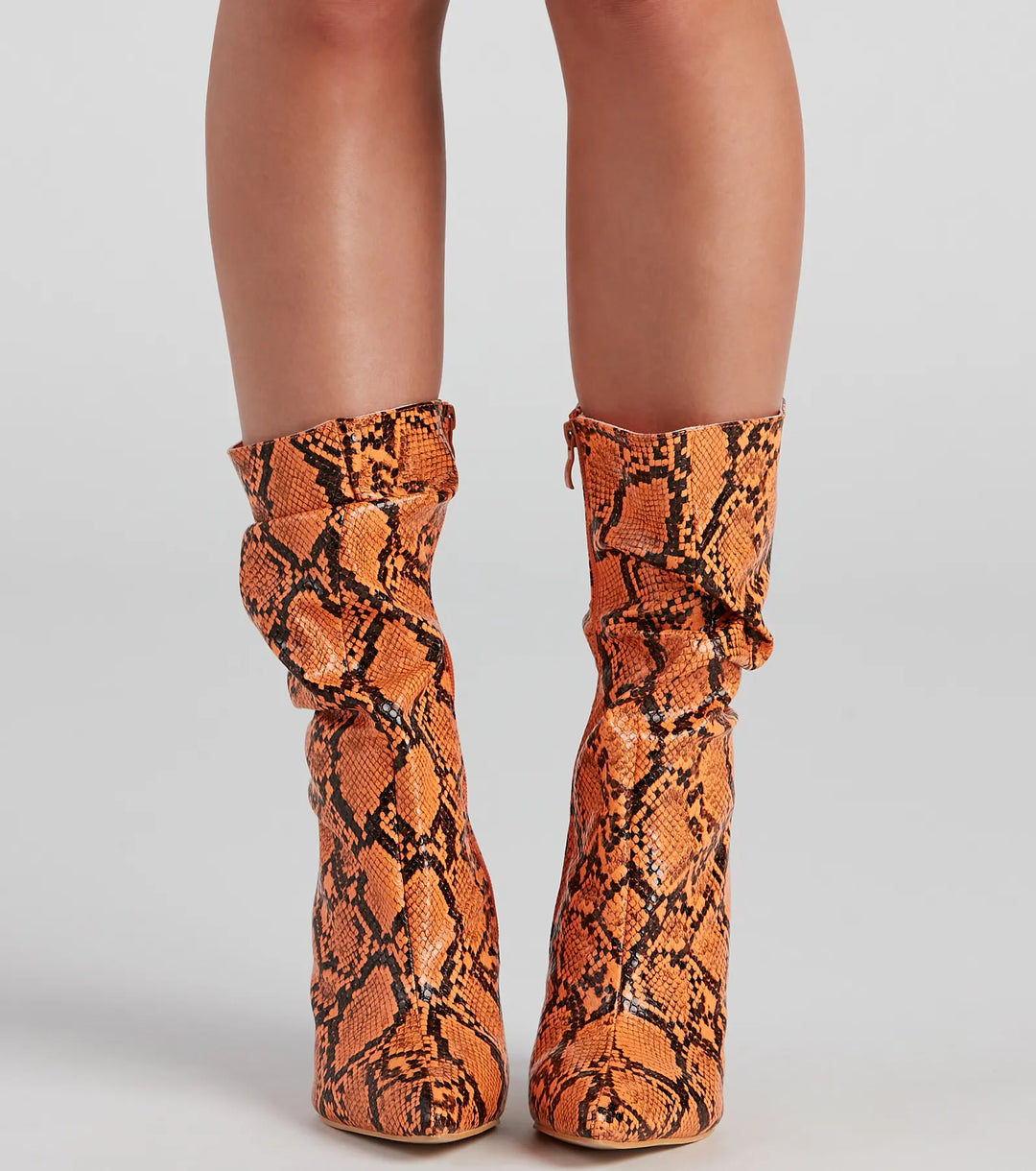 Deadly Appearance Faux Leather Snake Boots