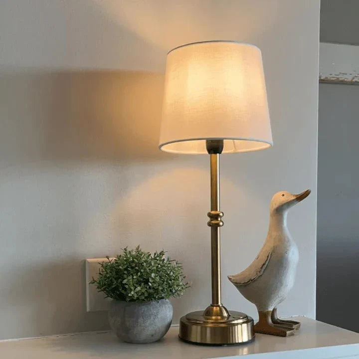 LED Retro Fabric Wireless Table Lamp