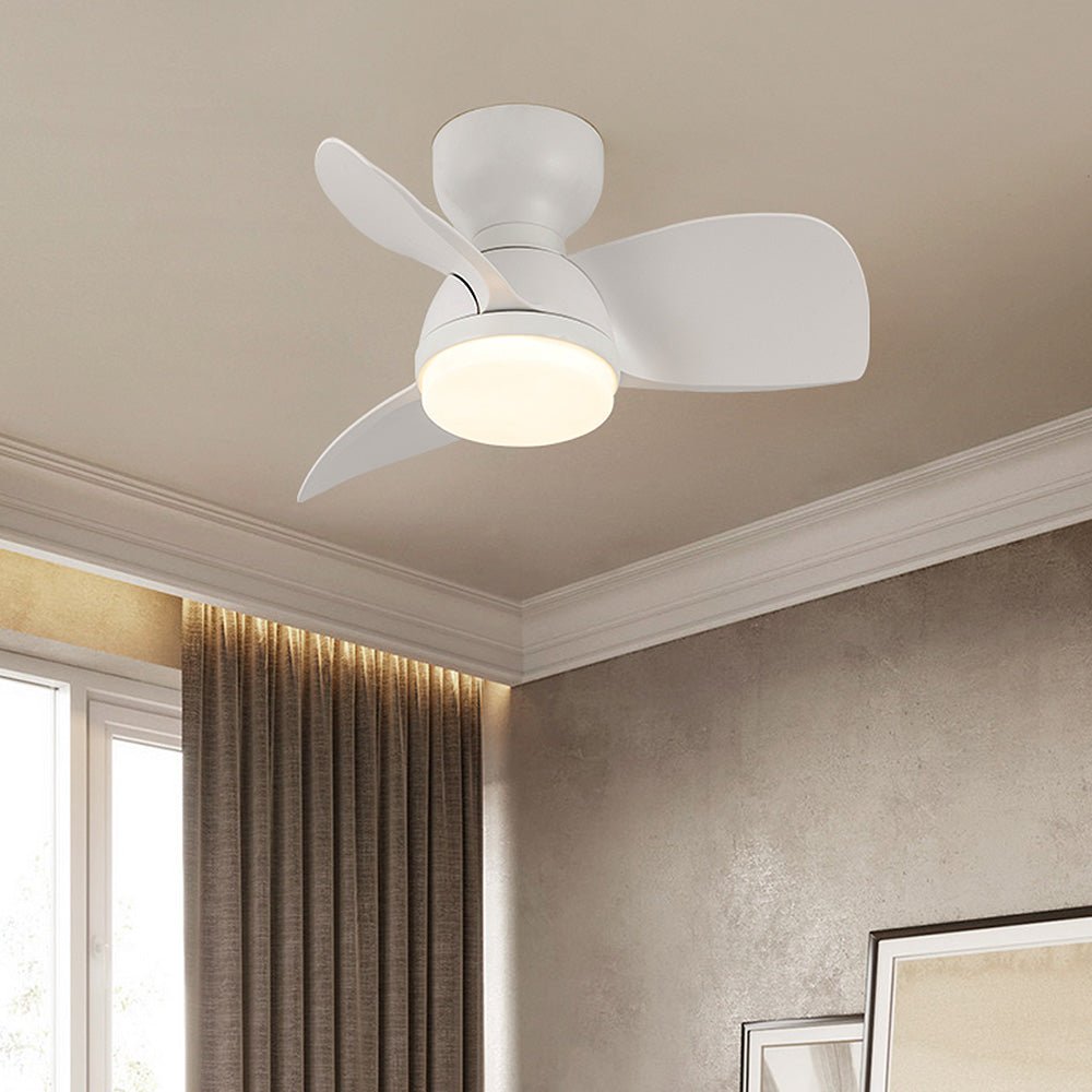 Ceiling Fan with LED Light for Bedroom | Modern Wooden Style Fan Light | 3 Color Temperature | Remote Control | 22" (54cm)