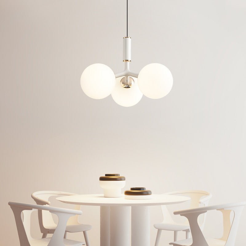 Scandinavian Glass Pendant Lamp Luxury Nordic Style | G9 LED | Sound Sensor | Modern Minimalist Hanging Light for Bedroom Living Room