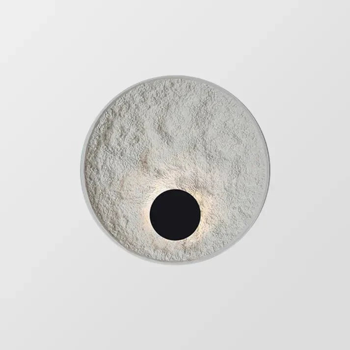 Modern Moon Ball Wall Lamp for Living Room & Bedroom | Soft Ambient LED Lighting | Resin & Iron Construction | 30cm or 50cm Diameter