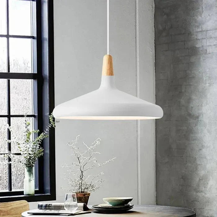 French Macaron Conical Metal Pendant Lamp