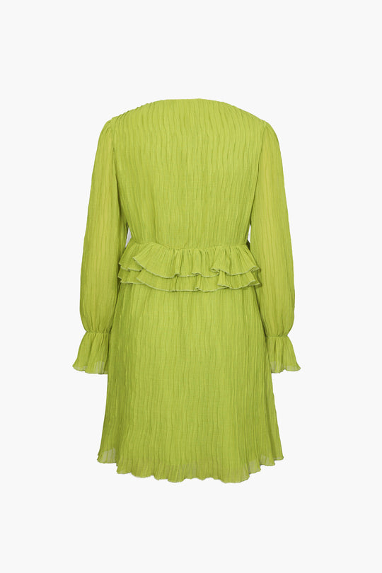 V-neck Mini Dress with Ruffles 