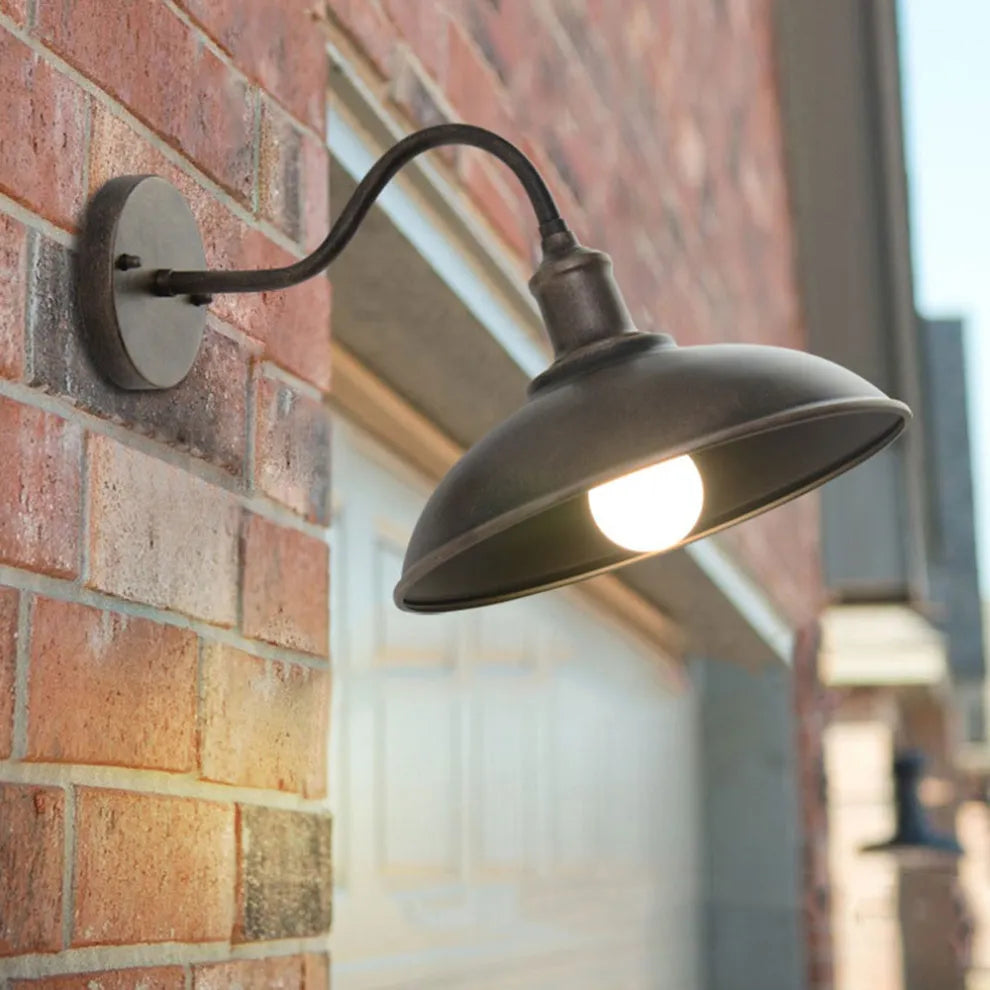 Isyrae Outdoor Wall Lamp Ø25/29 cm | Modern Minimalist Facade Light | E27 IP44 Exterior Lighting