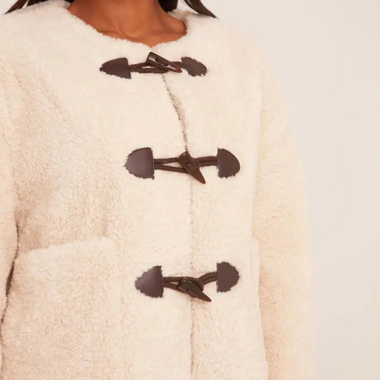 Alice - Soft Teddy Warm Women's Duffle Cardigan