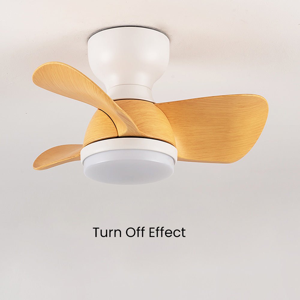 Ceiling Fan with LED Light for Bedroom | Modern Wooden Style Fan Light | 3 Color Temperature | Remote Control | 22" (54cm)
