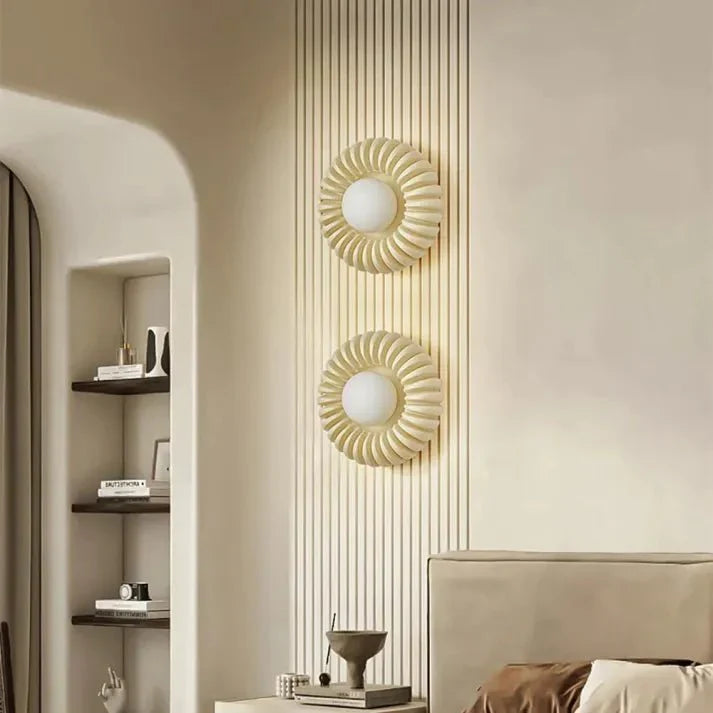 Modern Resin Bedroom Wall Lamp Creative Design | G9 Wall Light Fixture | Minimalist Decorative Lighting | Indoor Ambient Lamp | 24cm