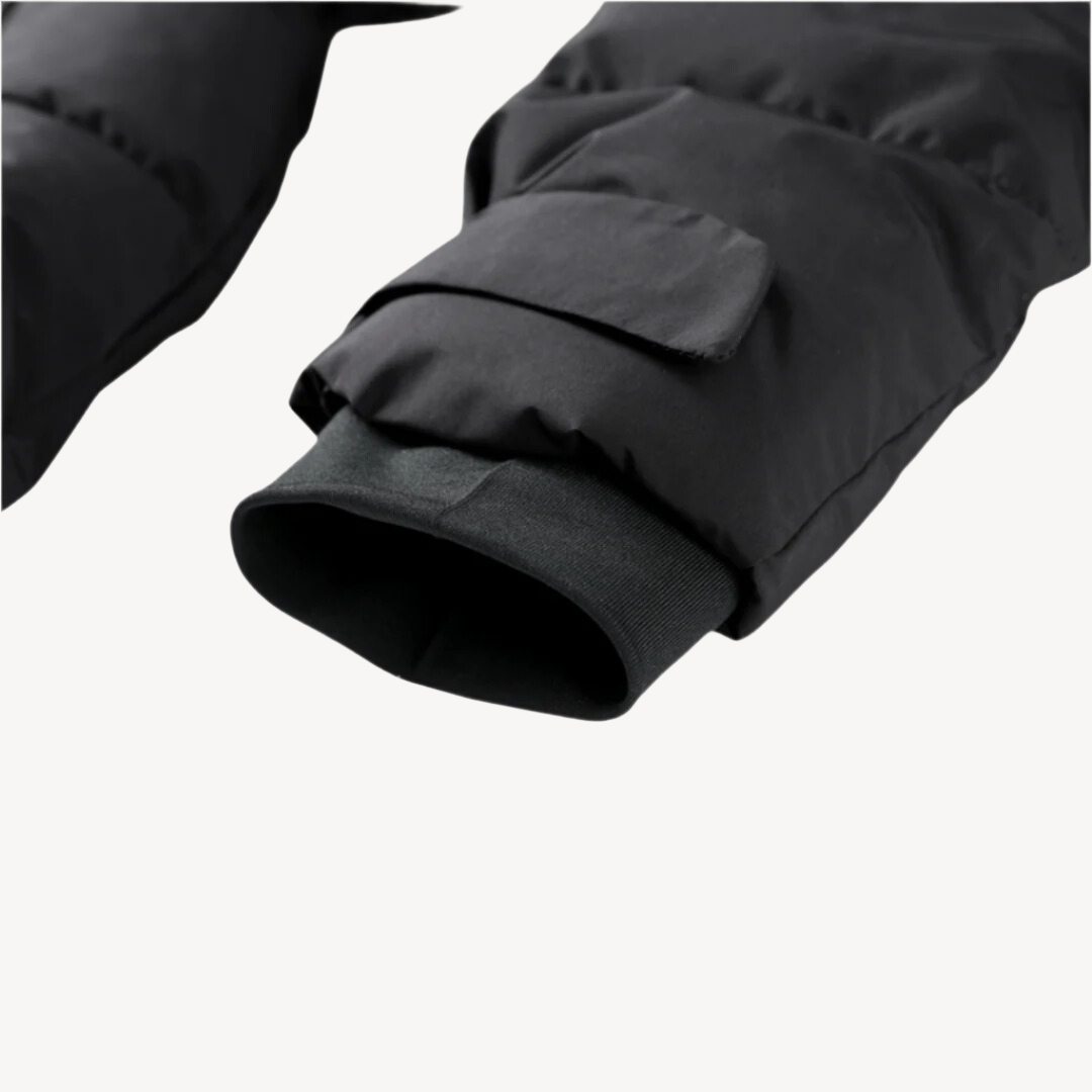 Women's Black Puffer Jacket | With Belt | Water-Repellent Winter Coat | Insulated Warmth