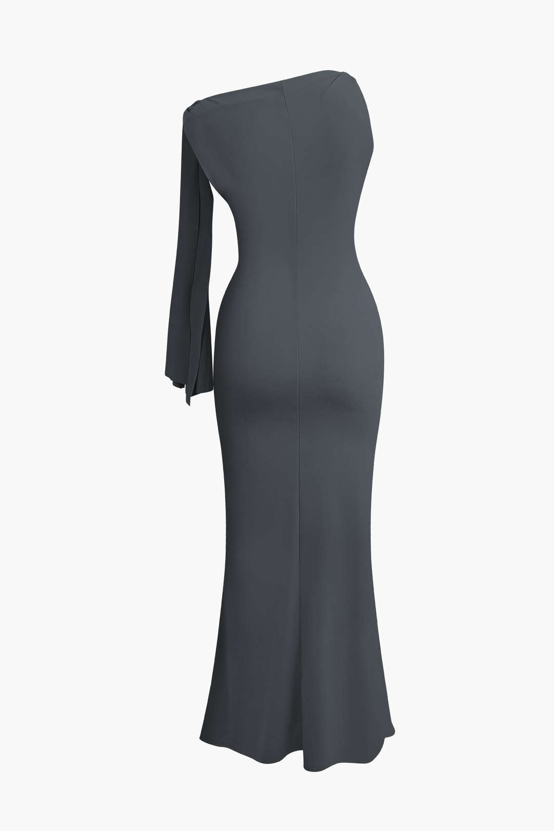 Asymmetrical Twist Knot Mermaid Maxi Dress 