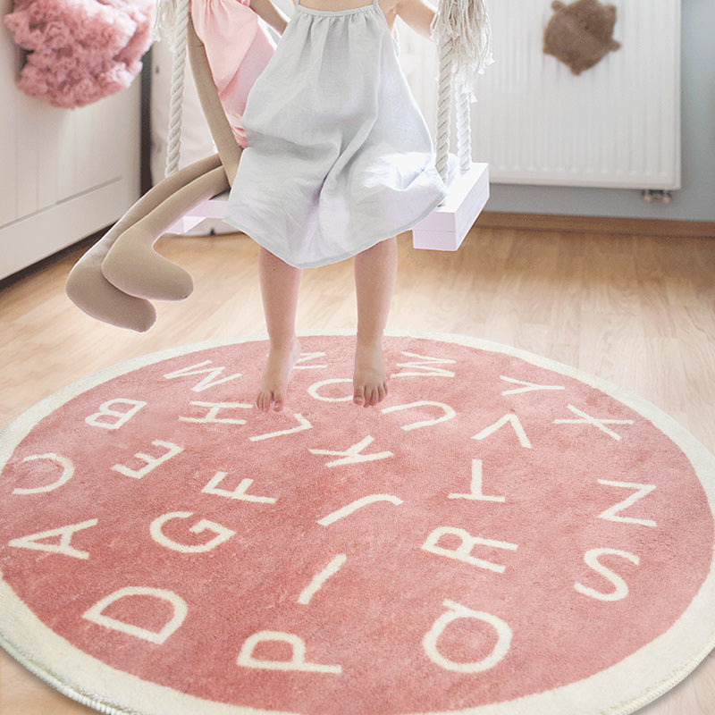 LunaWeave | Cute Round Cartoon Rug for Kids' Room | Washable, Soft & Educational – Fun with Style