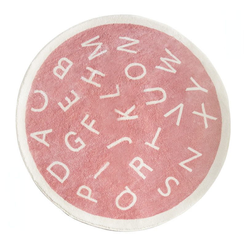 LunaWeave | Cute Round Cartoon Rug for Kids' Room | Washable, Soft & Educational – Fun with Style