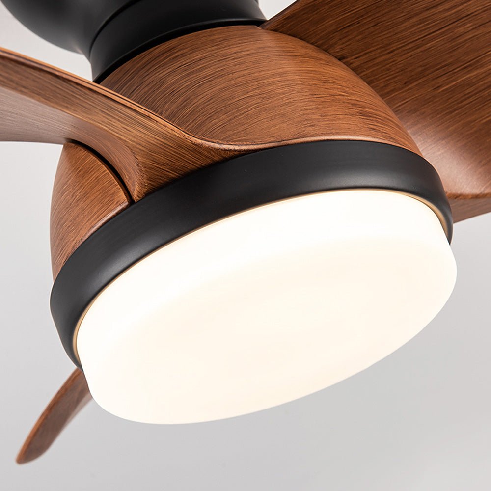 Ceiling Fan with LED Light for Bedroom | Modern Wooden Style Fan Light | 3 Color Temperature | Remote Control | 22" (54cm)