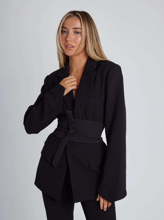 Women's Blazer | Fitted Design | Belt Included | Elegant Fit