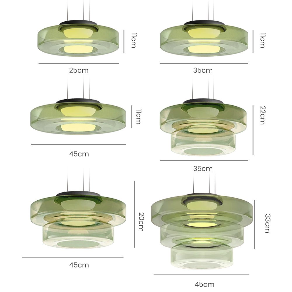 Glass Pendant Lamps in Bauhaus Style