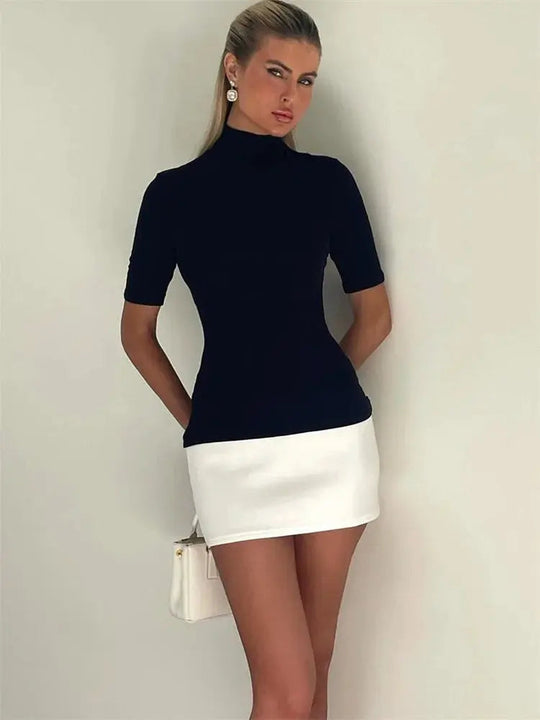 Fall - Effortlessly Chic Tailored Fit Women's Mini Dress