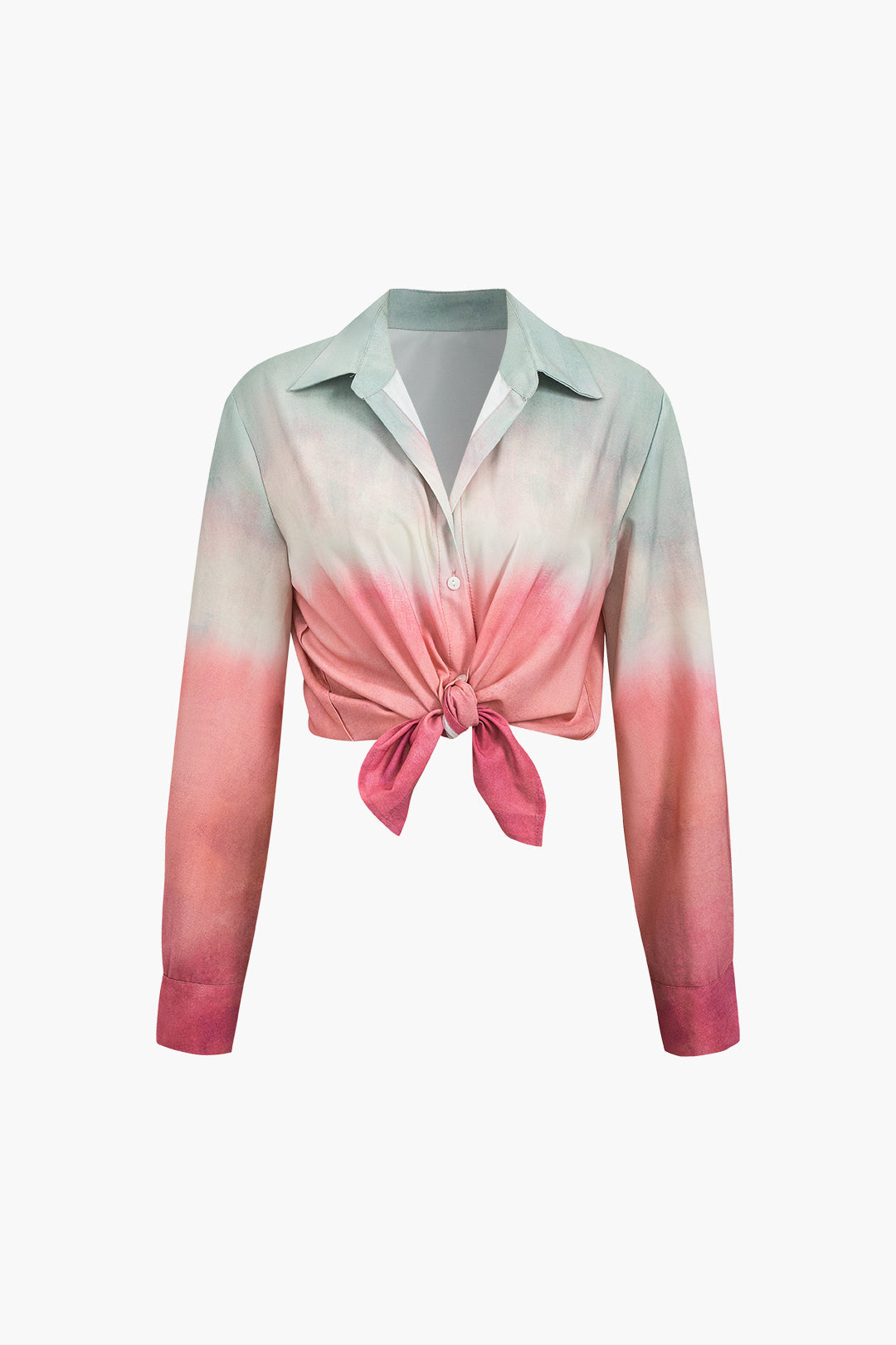 Sorcha - Stylish Ombre Touch Women's Long Sleeve Shirt