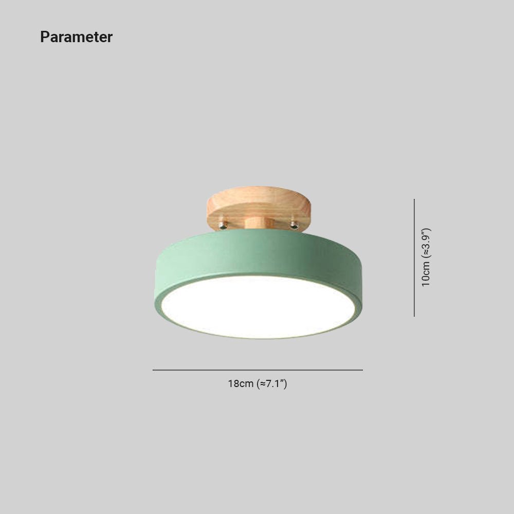 Modern LED Ceiling Lamp Made of Wood