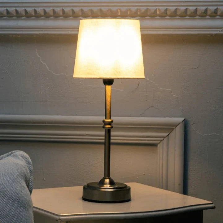 LED Retro Fabric Wireless Table Lamp