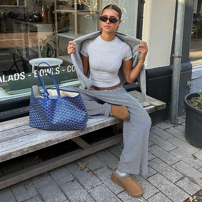 Women's Lounge Pants | Striped Design | Stretch Fit | Long Legs