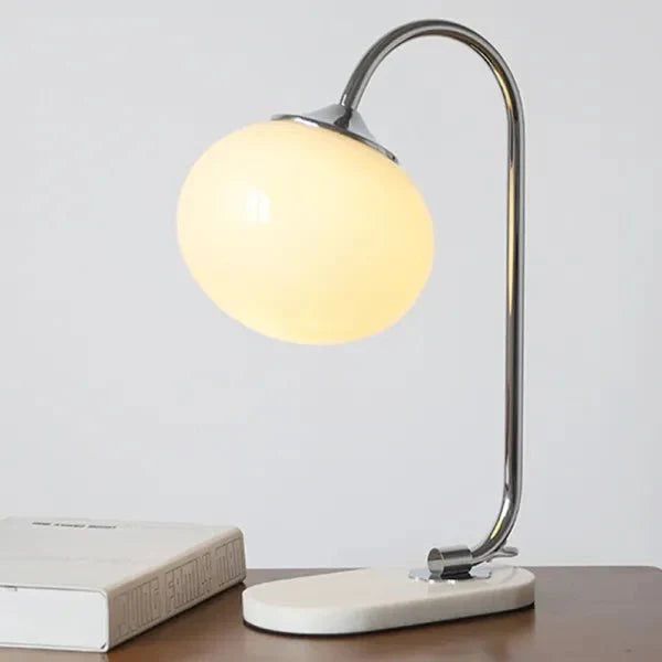 Marshmallow Metal and Glass Table Lamp