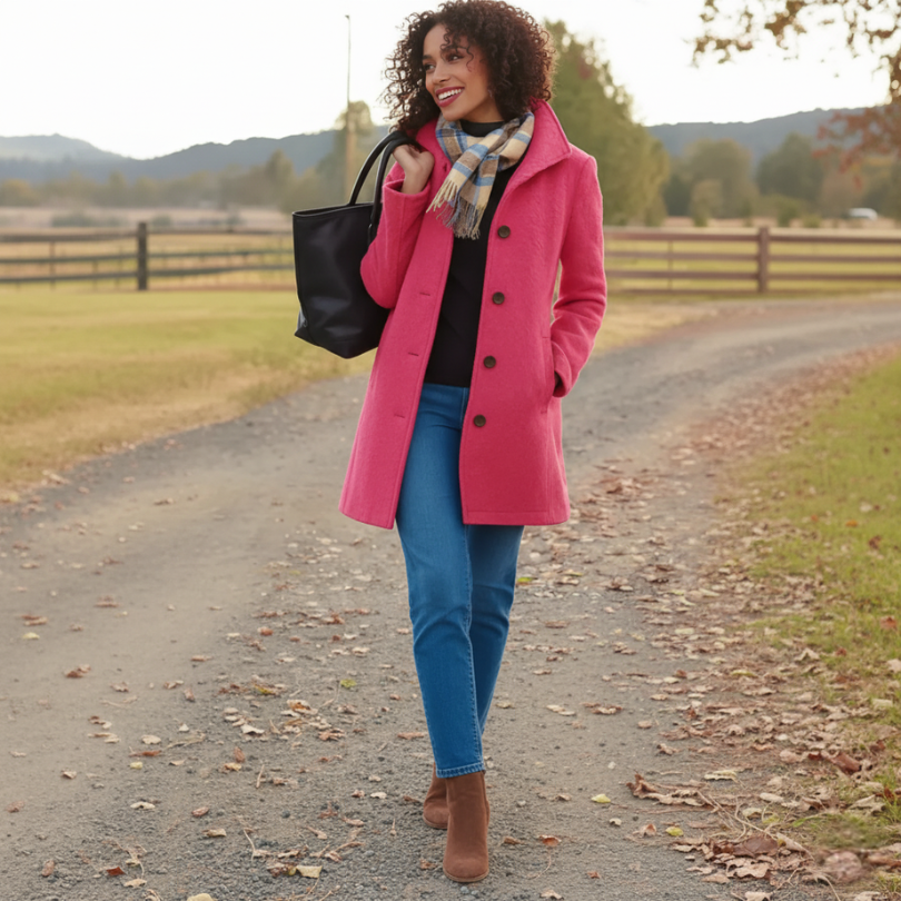 Long Classic Women's Coat | Ideal for Cold Seasons and Everyday Outings