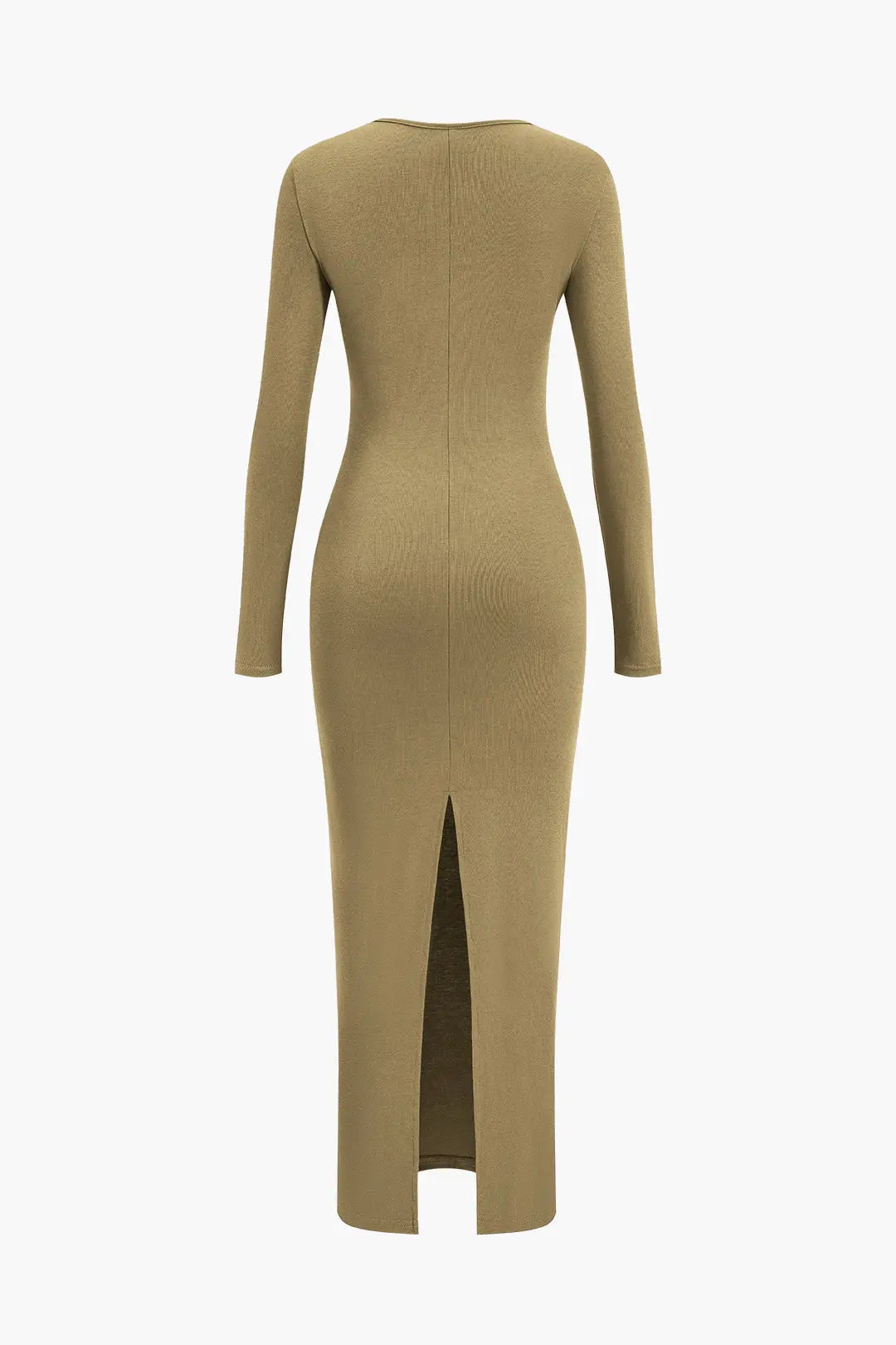 Brianna - Bold Neckline Split Women's Formal Maxi Dress