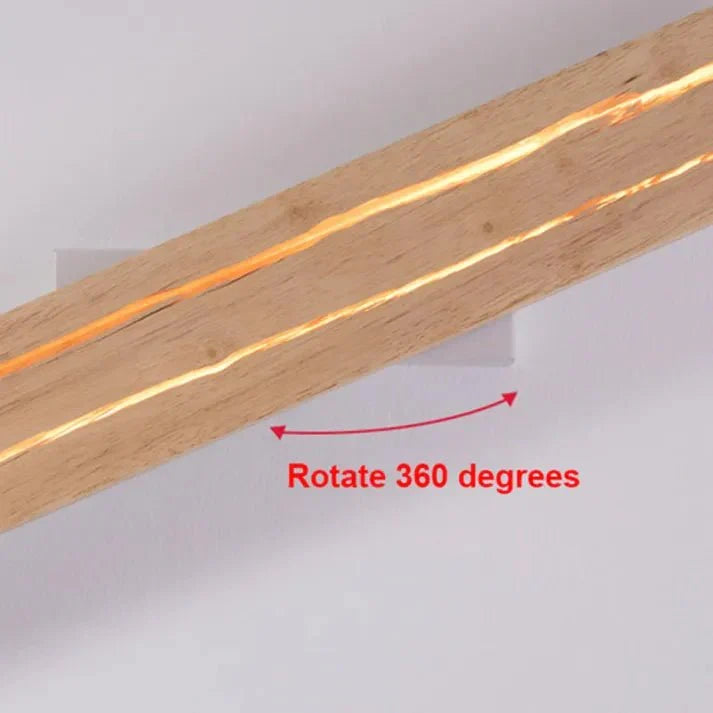Modern Wooden Crack Wall Sconce LED | Natural Wood & Acrylic Wall Lamp | Ambient Indoor Lighting Ø30/50cm | Home Decor Wall Light