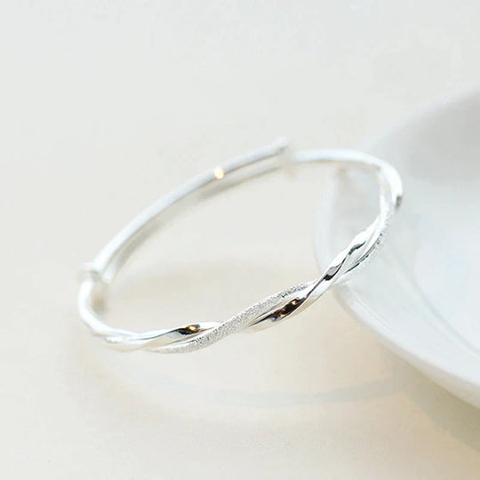 Charlotte | Twisted Silver Bracelet 