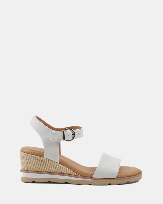 Dames | Cruise Wit | Wedges | Comfortabel | Verstelbare Gesp