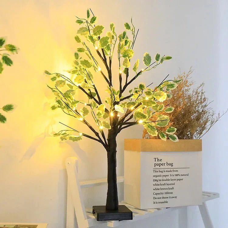 Christmas Green Leaves LED Tree Lighting