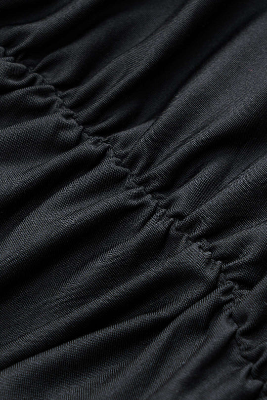 Ruffled Off-Shoulder Cut-Out Mini Dress 