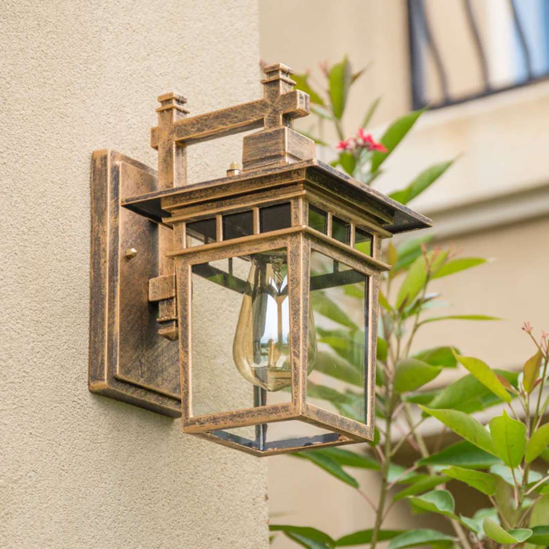 Fylo Black Outdoor Wall Lamp | Modern E27 Exterior Wall Light | IP44 Waterproof Garden Lighting