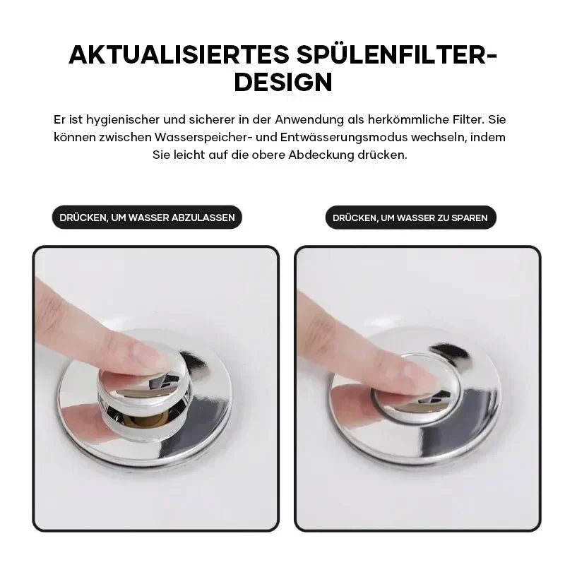 Drain strainer for shower and sink | Hair strainer made of stainless steel | StoppFix
