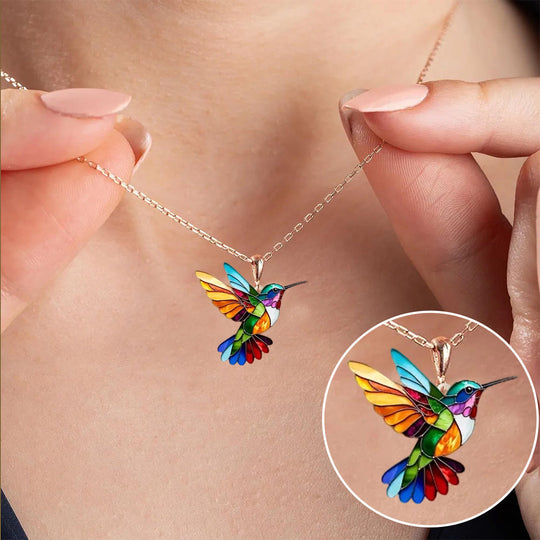 Colorful Hummingbird Necklace – A Symbol of Freedom and Hope