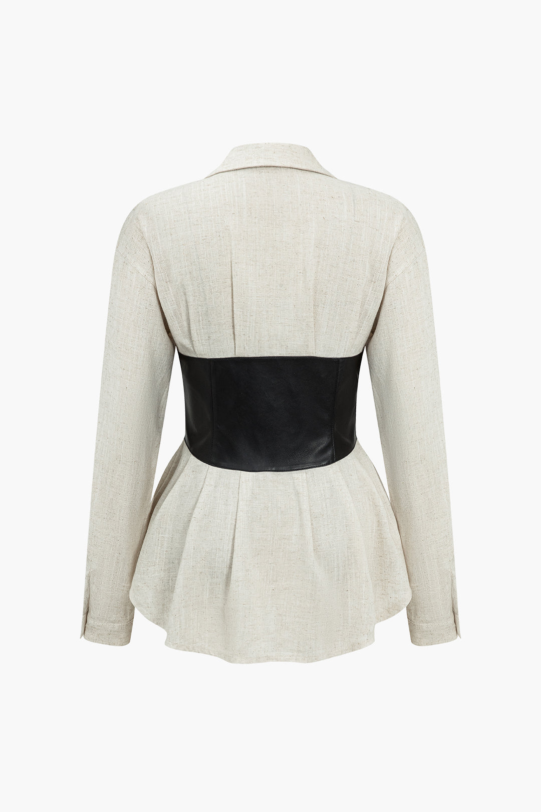 Mia - Bold Patchwork Statement Women's Long Sleeve Shirt