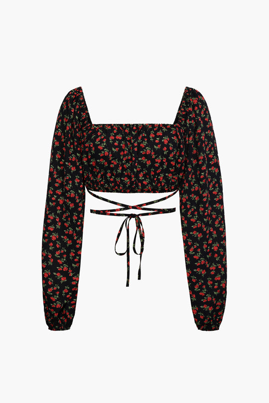 Theodosia - Trendy Square Neck Women's Short Sleeve Top