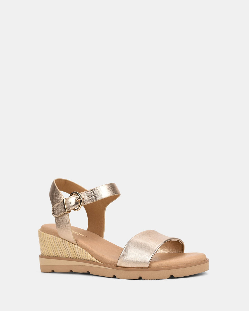 Dames | Wedges | Cruise Soft Gold | Verstelbare Gespsluiting | Comfortabel | Zomerstijl