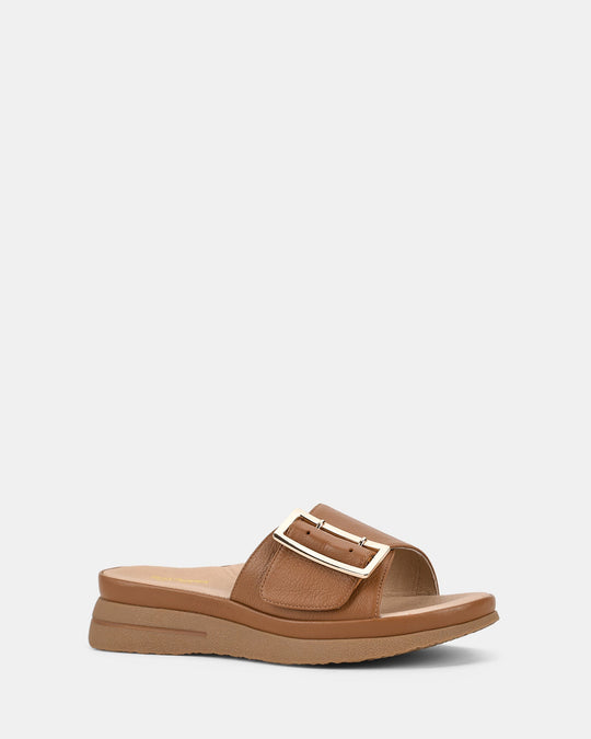 Dames | Sandaal | Kelby Tan | Gespsluiting | Comfortabel | Casual Stijl