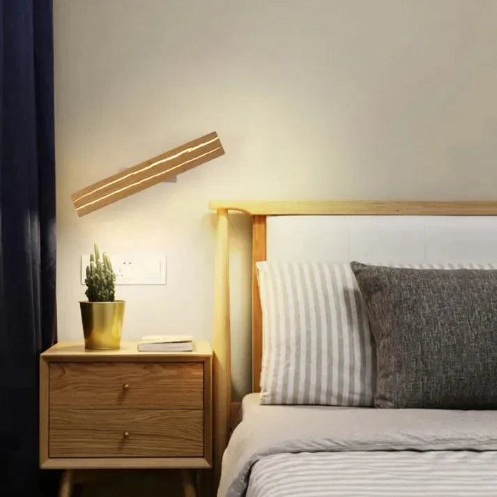 Modern Wooden Crack Wall Sconce LED | Natural Wood & Acrylic Wall Lamp | Ambient Indoor Lighting Ø30/50cm | Home Decor Wall Light