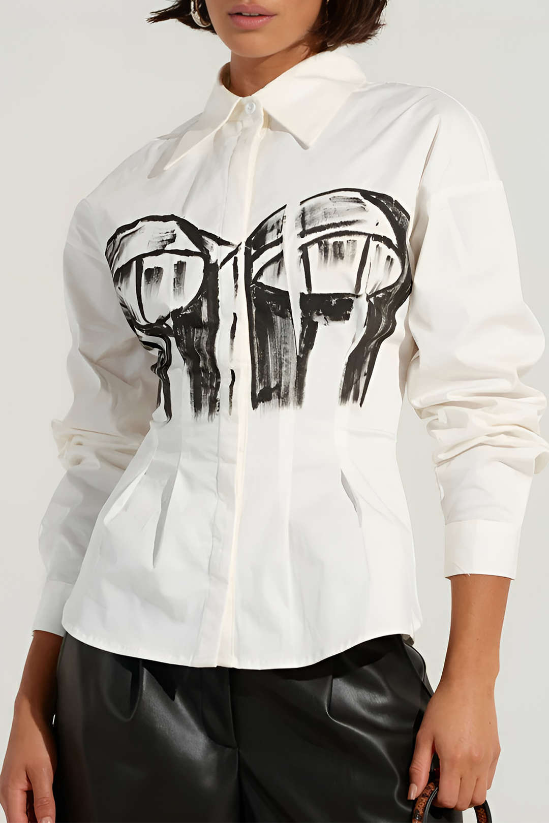 Zoey - Stylish Abstract Women's Long Sleeve Shirt